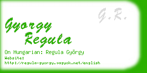 gyorgy regula business card
